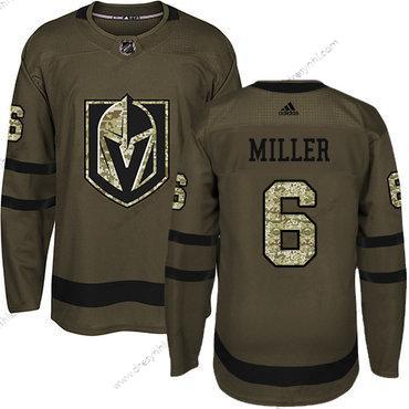 Vegas Golden Knights #6 Colin Miller Zelená Salute to Service Sešitý NHL dres – Juniorské