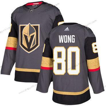 Vegas Golden Knights #80 Tyler Wong Šedá Domácí dres Autentické Sešitý NHL dres – Juniorské