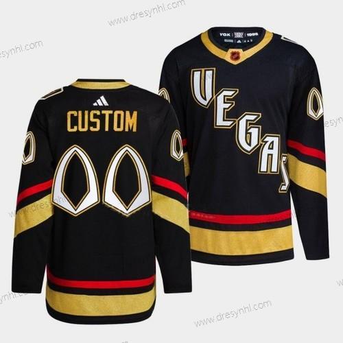 Vegas Golden Knights Personalizované Active Hráč 2022 Černá Obrácený Retro 2.0 Sešitý dres – Pánské