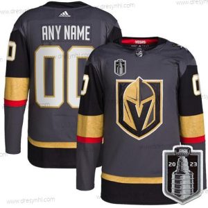 Vegas Golden Knights Personalizované Active Hráč Šedá 2023 Stanley Cup Final Sešitý dres – Pánské