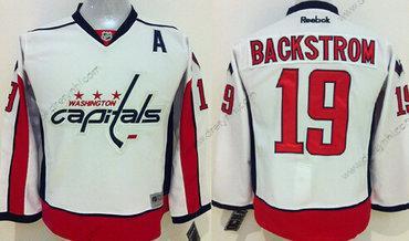 Washington Capitals #19 Nicklas Backstrom Bílý dres – Dětské