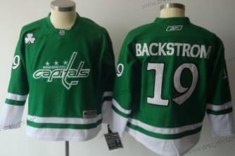 Washington Capitals #19 Nicklas Backstrom St. Patrick’S Day Zelená dres – Dětské