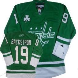 Washington Capitals #19 Nicklas Backstrom St. Patrick’S Day Zelená dres – Pánské