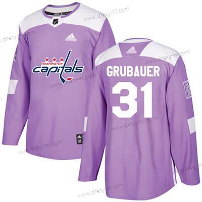 Washington Capitals #31 Philipp Grubauer Nachový Autentické Bojuje proti rakovině Sešitý NHL dres – Juniorské