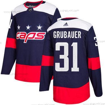 Washington Capitals #31 Philipp Grubauer Námořnictvo Autentické 2018 Stadium Series Sešitý NHL dres – Juniorské