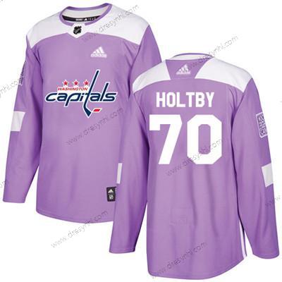 Washington Capitals #70 Braden Holtby Nachový Autentické Bojuje proti rakovině Sešitý NHL dres – Juniorské