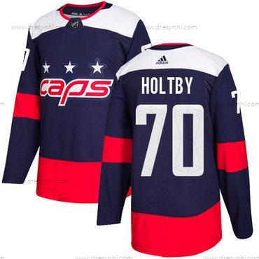 Washington Capitals #70 Braden Holtby Námořnictvo Autentické 2018 Stadium Series Sešitý NHL dres – Juniorské