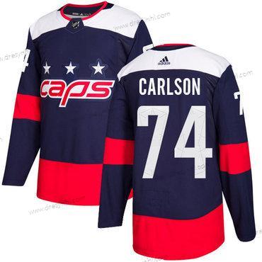 Washington Capitals #74 John Carlson Námořnictvo Autentické 2018 Stadium Series Sešitý NHL dres – Juniorské