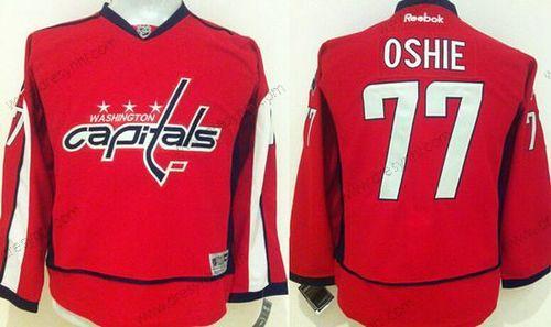 Washington Capitals #77 T. J. Oshie Domácí dres Červené NHL Reebok dres – Juniorské