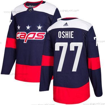 Washington Capitals #77 T. J. Oshie Námořnictvo Autentické 2018 Stadium Series Sešitý NHL dres – Juniorské