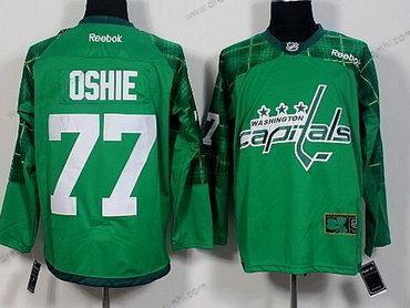 Washington Capitals #77 T. J. Oshie Zelená 2016 St. Patrick’S Day Hokejový dres – Pánské