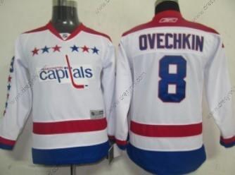 Washington Capitals #8 Alex Ovechkin Bílý Třetí dres dres – Dětské