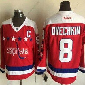 Washington Capitals #8 Alex Ovechkin Červené Třetí dres Reebok Hokejový dres – Pánské