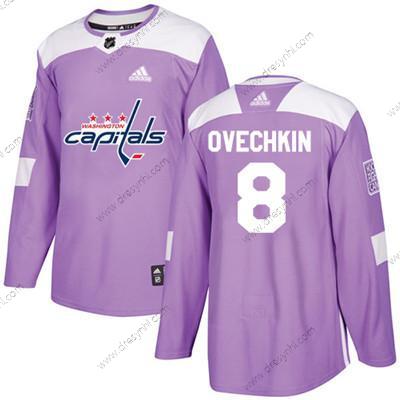 Washington Capitals #8 Alex Ovechkin Nachový Autentické Bojuje proti rakovině Sešitý NHL dres – Juniorské