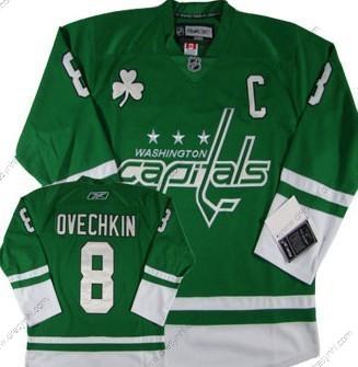 Washington Capitals #8 Alex Ovechkin St. Patrick’S Day Zelená dres – Pánské