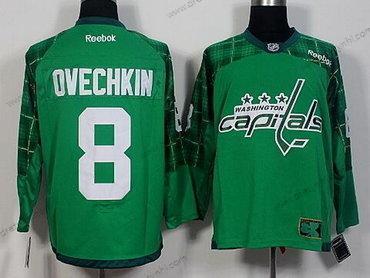 Washington Capitals #8 Alex Ovechkin Zelená 2016 St. Patrick’S Day Hokejový dres – Pánské