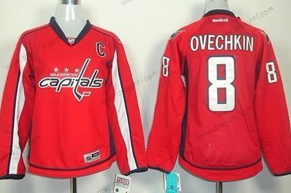 Washington Capitals #8 Alexander Ovechkin Červené dres – Dámské