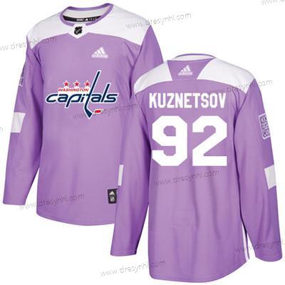 Washington Capitals #92 Evgeny Kuznetsov Nachový Autentické Bojuje proti rakovině Sešitý NHL dres – Juniorské