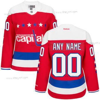 Washington Capitals Personalizované Reebok Červené Premier Náhradní dres – Dámské