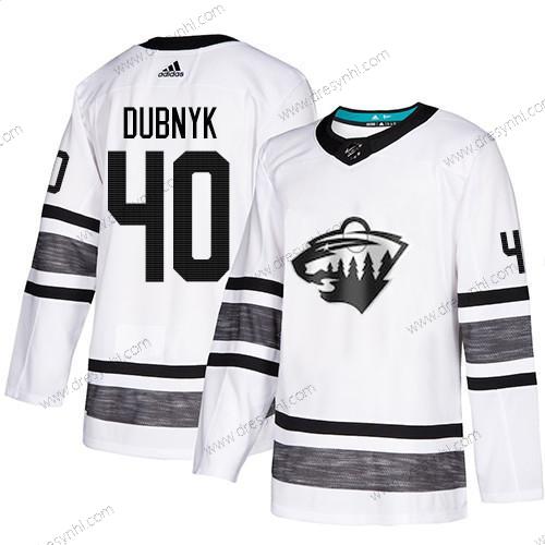 Wild #40 Devan Dubnyk Bílý Autentické 2019 All-Star Sešitý Hokejový dres – Pánské