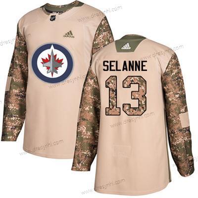 Winnipeg Jets #13 Teemu Selanne Camo Autentické 2017 Veterans Day Sešitý NHL dres – Juniorské