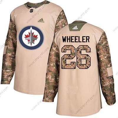 Winnipeg Jets #26 Blake Wheeler Camo Autentické 2017 Veterans Day Sešitý NHL dres – Juniorské