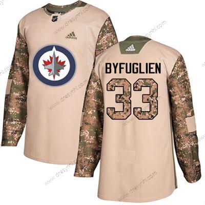 Winnipeg Jets #33 Dustin Byfuglien Camo Autentické 2017 Veterans Day Sešitý NHL dres – Juniorské