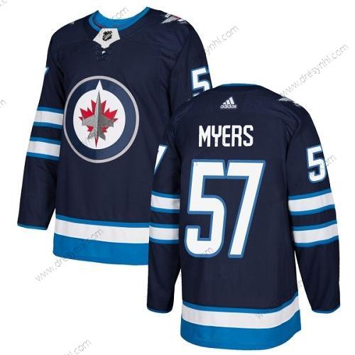 Winnipeg Jets #57 Tyler Myers Námořnictvo Modrý Domácí dres Autentické Sešitý NHL dres – Juniorské