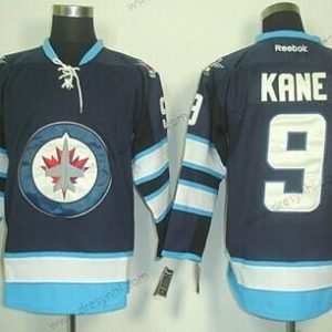 Winnipeg Jets #9 Evander Kane Námořnictvo Modrý dres – Pánské