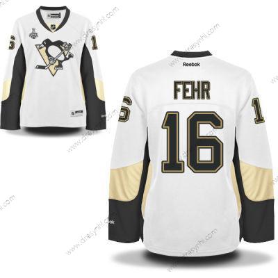 WoPittsburgh Penguins #16 Eric Fehr Bílý Road 2017 Stanley Cup NHL Finals Patch dres – Pánské