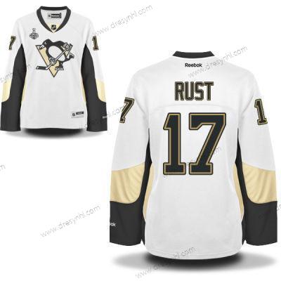 WoPittsburgh Penguins #17 Bryan Rust Bílý Road 2017 Stanley Cup NHL Finals Patch dres – Pánské