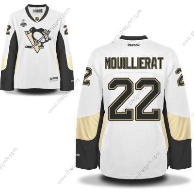 WoPittsburgh Penguins #22 Kael Mouillierat Bílý Road 2017 Stanley Cup NHL Finals Patch dres – Pánské