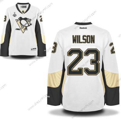 WoPittsburgh Penguins #23 Scott Wilson Bílý Road 2017 Stanley Cup NHL Finals Patch dres – Pánské