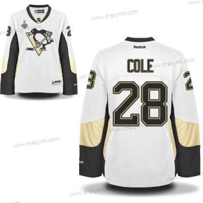 WoPittsburgh Penguins #28 Ian Cole Bílý Road 2017 Stanley Cup NHL Finals Patch dres – Pánské