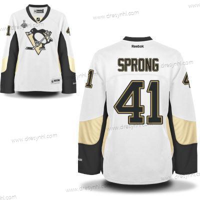 WoPittsburgh Penguins #41 Daniel Sprong Bílý Road 2017 Stanley Cup NHL Finals Patch dres – Pánské