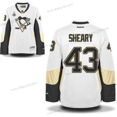 WoPittsburgh Penguins #43 Conor Sheary Bílý Road 2017 Stanley Cup NHL Finals Patch dres – Pánské