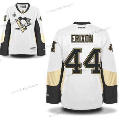 WoPittsburgh Penguins #44 Tim Erixon Bílý Road 2017 Stanley Cup NHL Finals Patch dres – Pánské