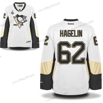 WoPittsburgh Penguins #62 Carl Hagelin Bílý Road 2017 Stanley Cup NHL Finals Patch dres – Pánské