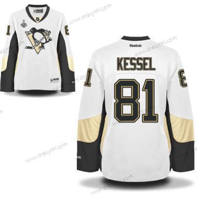 WoPittsburgh Penguins #81 Phil Kessel Bílý Road 2017 Stanley Cup NHL Finals Patch dres – Pánské