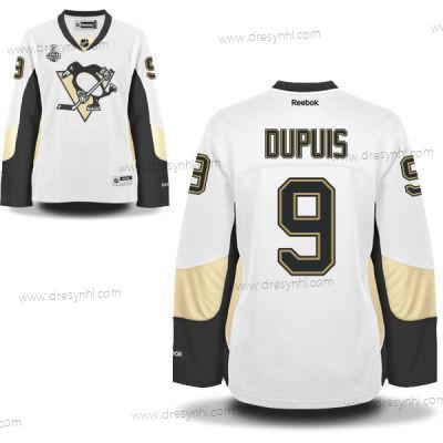 WoPittsburgh Penguins #9 Pascal Dupuis Bílý Road 2017 Stanley Cup NHL Finals Patch dres – Pánské