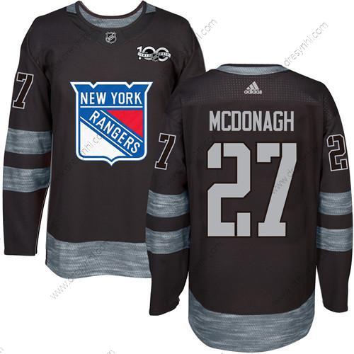 York New York Rangers #27 Ryan Mcdonagh Černá 1917-2017 100th Výročí Sešitý NHL dres – Pánské